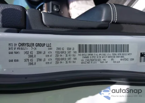 2015 Jeep Grand Cherokee Limited z USA, uszkodzony, nr VIN 1C4RJFBGXFC613221